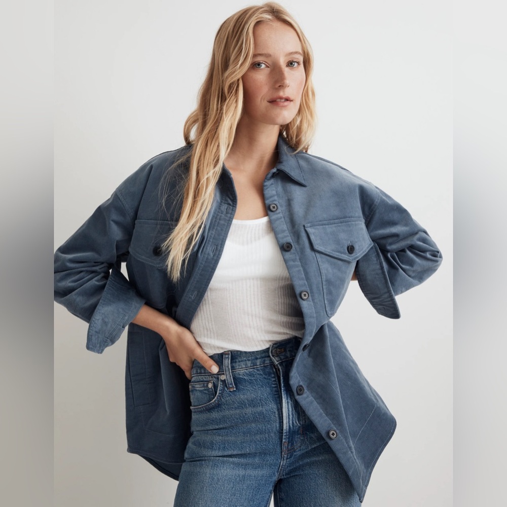 Madewell Corduroy Twill Oversized Shirt Jacket